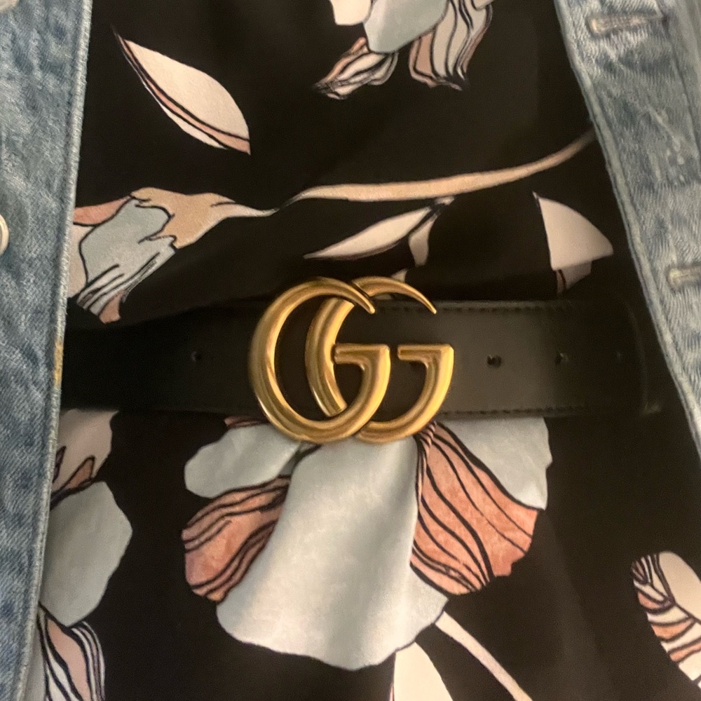 Gucci Marmont black belt